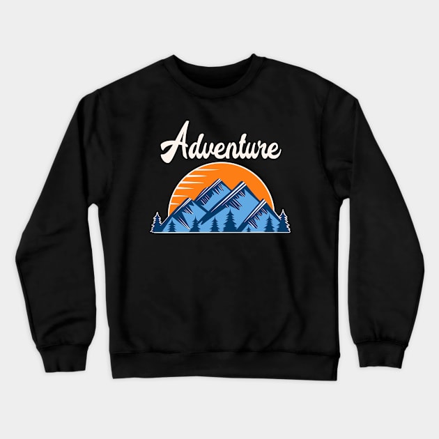 Mountain Adventure Crewneck Sweatshirt by Brianjstumbaugh